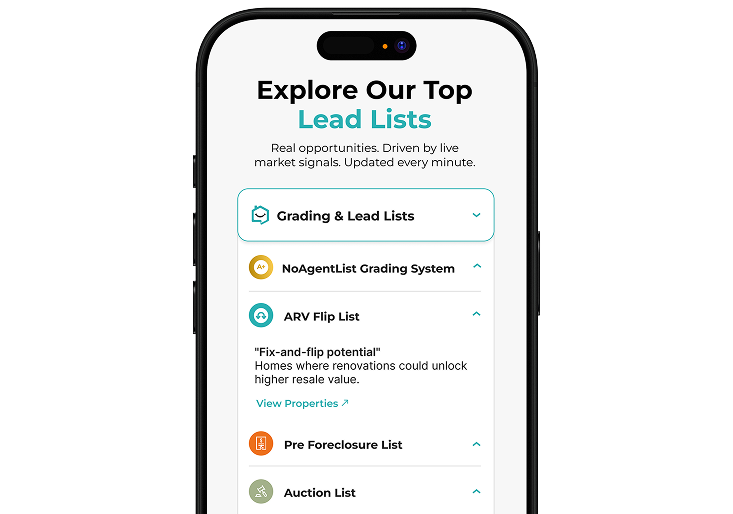 NoAgentList platform preview on laptop and mobile